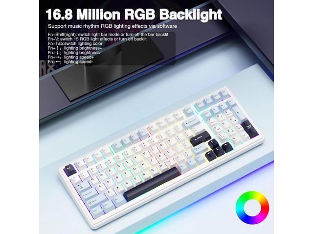 AULA F99 Wireless Mechanical Keyboard, Hot Swappable Custom Keyboard,Pre-lubed Linear Switches,Gasket Structure,RGB Backlit Gaming Keyboard...