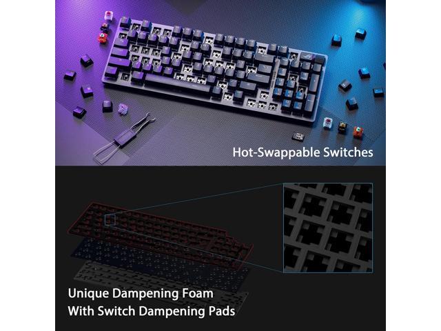 ROG Strix Scope II 96 Wireless Gaming Keyboard, Tri-Mode Connection, Dampening Foam & Switch-Dampening Pads, Hot-Swappable Pre-lubed ROG NX Snow...