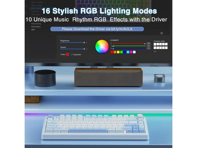 AULA F75 75% Wireless Mechanical Keyboard,Gasket Hot Swappable Custom Keyboard,Pre-lubed Greywood Switch RGB Backlit Gaming...