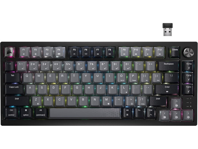 K65 PLUS WIRELESS 75% RGB Hot-Swappable Mechanical Gaming Keyboard Pre-Lubricate