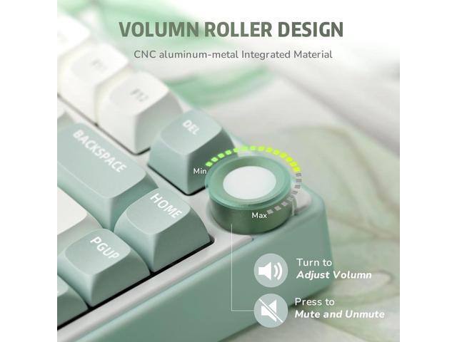 RK ROYAL KLUDGE R75 Mechanical Keyboard Wired with Volume Knob, 75% Custom Gaming Keyboard Gasket Mount RGB Backlit with Software, MDA Profile, PBT...