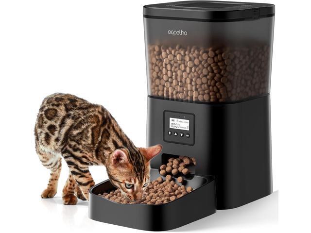 Automatic Cat Food Dispenser: Automatic Cat Feeder- 4L Timed Pet Feeder 1-6 Meals Portion Control for Cat& Small Dog Auto Cat Feeder Freshness and...