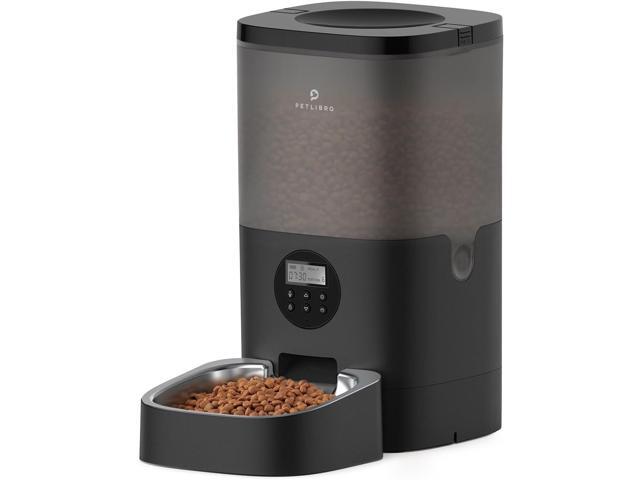 Automatic Dog Feeder, 6L Dog Food Dispenser with Timer Interactive Voice Recorder, Auto Dog Feeder with Desiccant Bag 1-4 Meals Dry Food, Black...