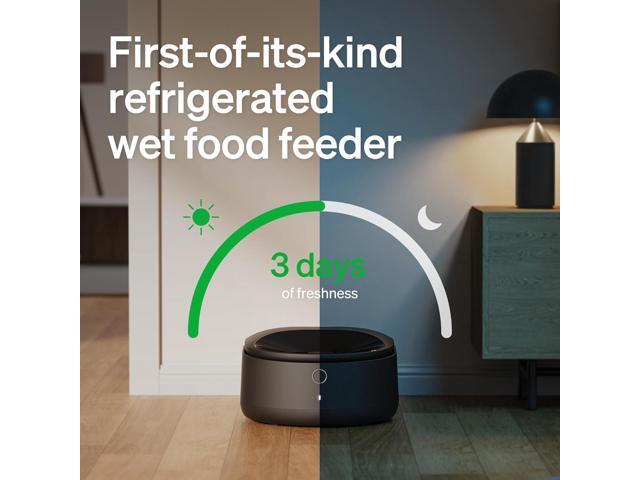 Automatic Cat Feeder Wet Food Refrigerated New Upgraded APP Control,3 Days Freshness 3 Meals,Semiconductor Cooling & Quick Chills Wet Food...