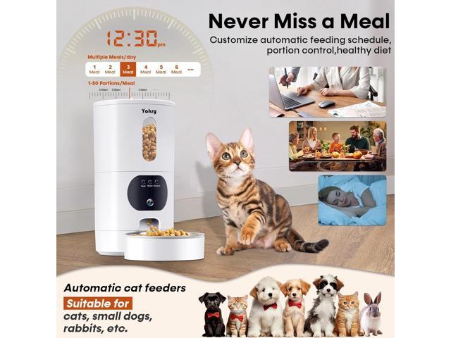 Automatic Cat Feeders Camera 5G: WiFi Easy to Clean Timed Smart Dog Food Dispenser 2-Way Audio Memory Function Pet Feeder HD 1080P Video Record APP...