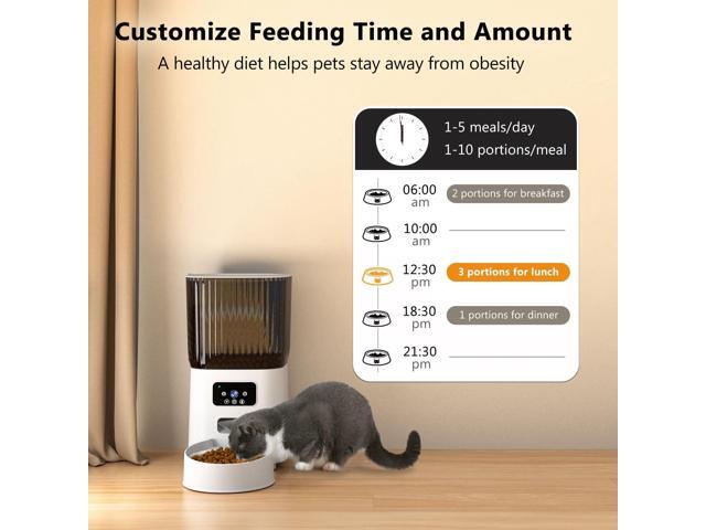 Automatic Cat Feeder with Camera, 1080P Live Video with Night Vision, 6L/25 Cups Timed Cat Food Dispenser for Remote Feeding, 2-Way Audio, Pet...