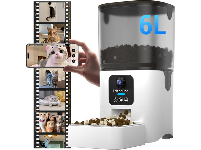 Smart Camera Automatic Cat Feeder: 1080P HD Live View with Night Vision,5G Autom