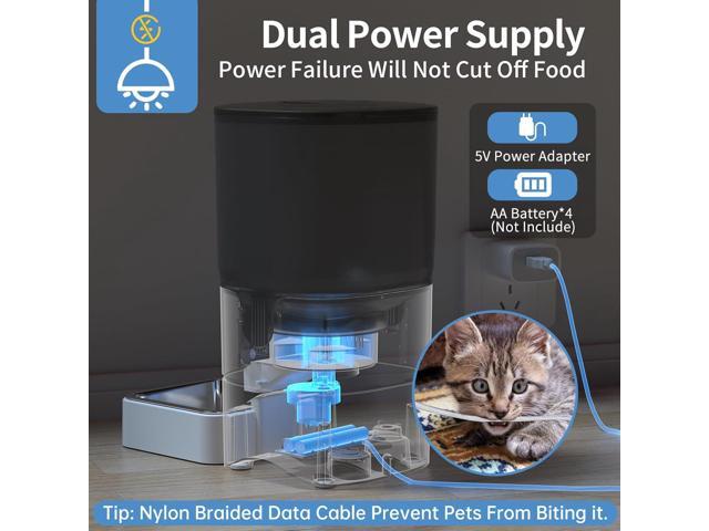 Smart Automatic Cat Feeders: WiFi Pet Feeder with APP Control for Remote Feeding, Detachable for Easy Clean, Automatic Cat Food Dispenser with...