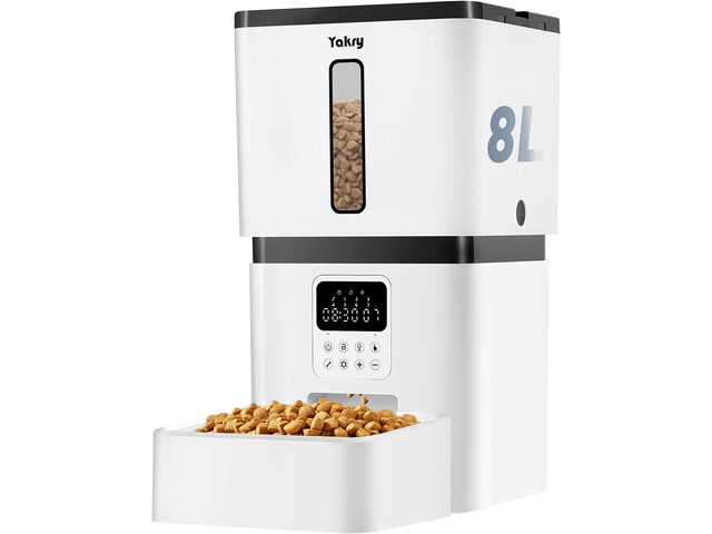 Automatic Dog Feeder Easy Setup - 8L/33 Cups Large Capacity Dog Food Dispenser B