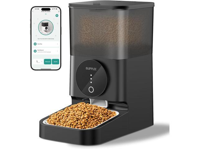 Automatic Dog Feeder, 4L Large Capacity Dry Food Pet Feeder 1-10 Meals Timed Dog Food Feeder Cat Food Dispenser, Stainless Steel Food Bowl/Dual...