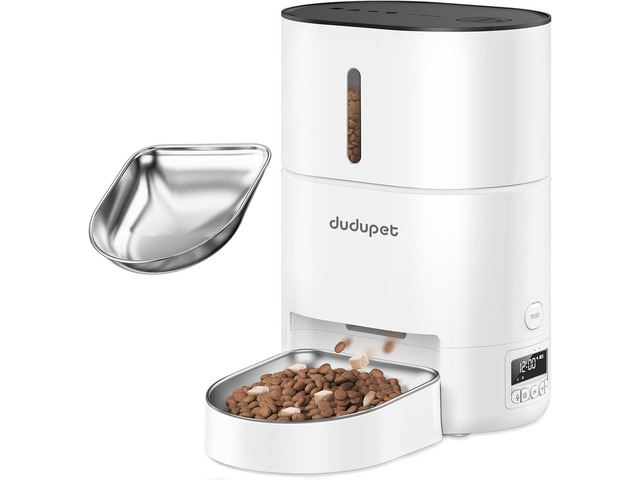 Timed Automatic Cat Feeder - 17cup/135oz Timed Automatic Cat Food Dispenser Batt