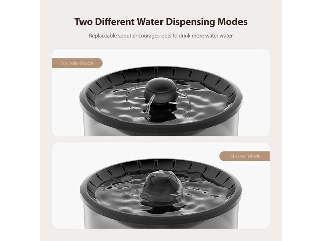 Automatic Cat Feeder and Water Fountain, Timed Pet Dry Food Dispenser, Programmable Portion Control, 1-6 Meals Per Day, Cat Fountains for Drinking...