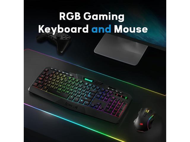 S101-PKS Gaming Keyboard and Mouse Wireless with Tri-Mode, RGB Keyboard and 4800 DPI Gaming Mouse, 10 Independent Multimedia Keys for Wins, PC,...