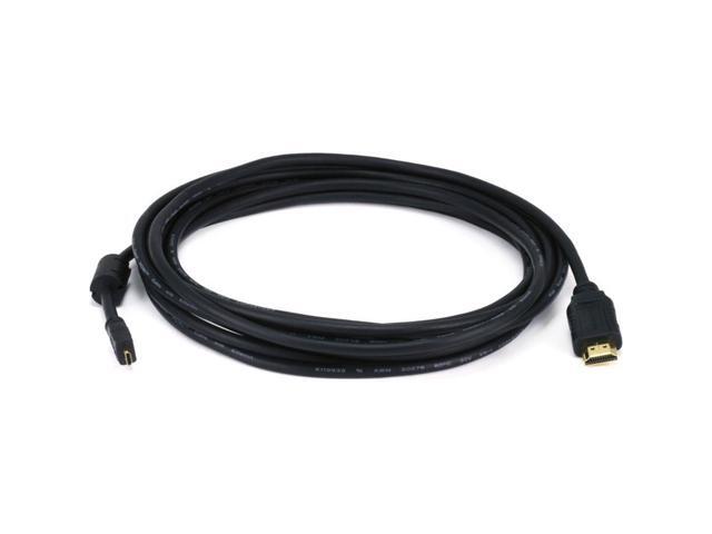 Monoprice Standard HDMI Cable - 15 Feet - Black With HDMI Micro Connector, 1080i @ 60Hz, 4.95Gbps, 34AWG