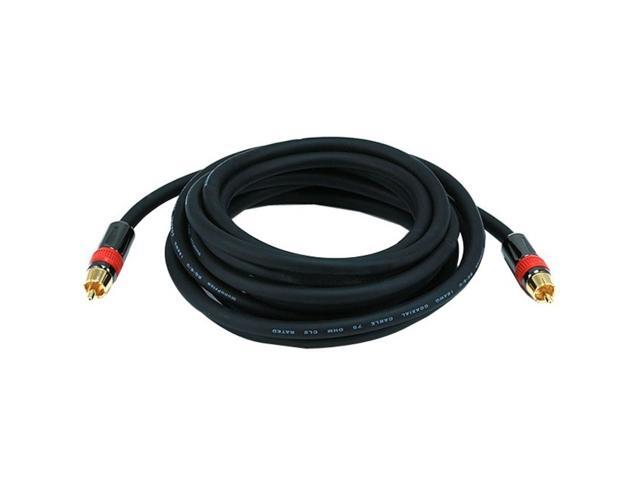 Monoprice 12ft High-quality Coaxial Audio/Video RCA CL2 Rated Cable - RG6/U 75ohm (for S/PDIF, Digital Coax, Subwoofer,