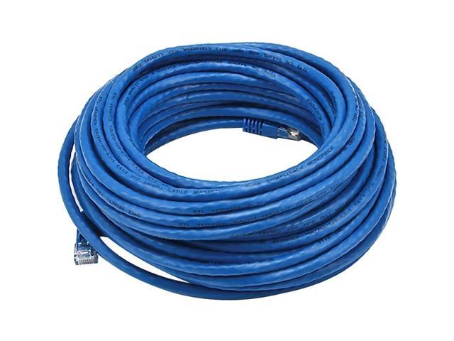 Monoprice Cat6 Ethernet Patch Cable - 50 Feet - Blue Network Internet Cord - RJ45, Stranded, 550Mhz, UTP, Pure Bare Copper Wire, 24AWG