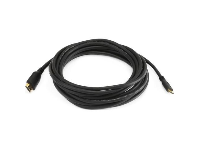 Monoprice Standard HDMI Cable - 15 Feet - Black With HDMI Mini Connector, 1080i @ 60Hz, 4.95Gbps, 30AWG