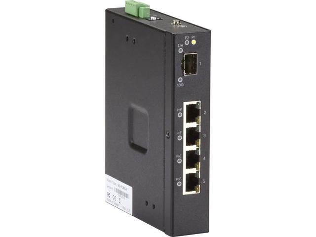 BLACK BOX LIE401A GIGABIT ETHERNET (1000-MBPS) EXTREME TEMPERATURE POE SWITCH - (4) 10/100/1000-MB