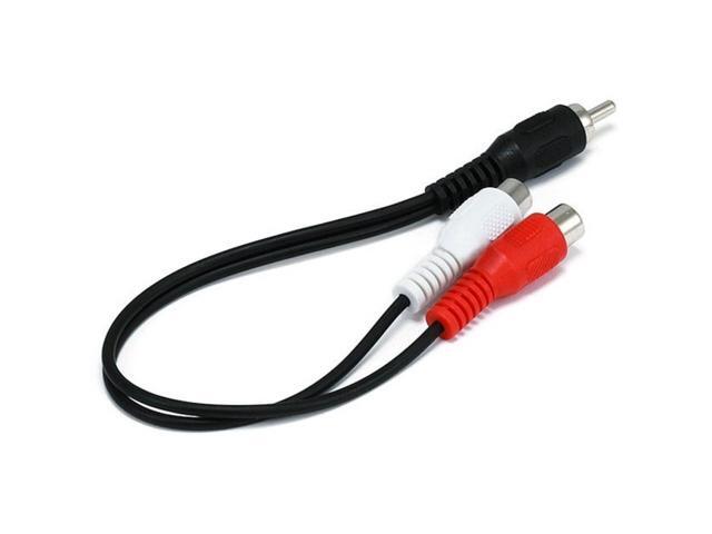 Monoprice 6inch RCA Male Mono to Female Stereo Splitter Cable