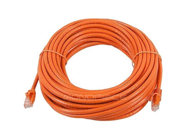 Monoprice Cat6 Ethernet Patch Cable - 50 Feet - Orange Network Internet Cord - RJ45, Stranded, 550Mhz, UTP, Pure Bare Copper Wire, 24AWG -...