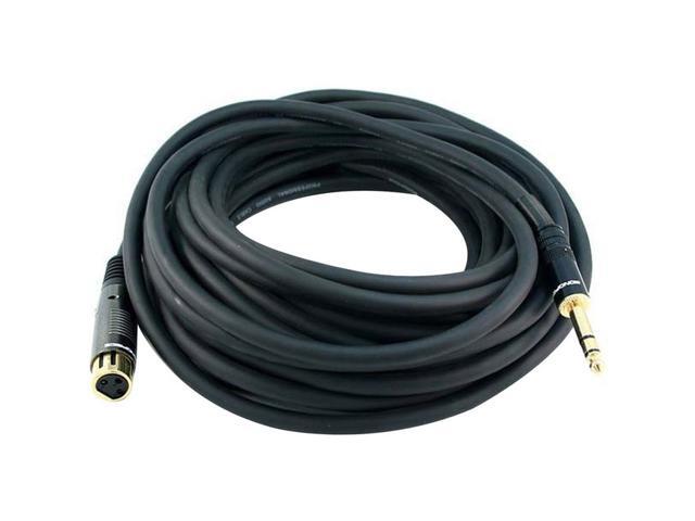 Monoprice XLR Female to 1/4in TRS Male Cable - 35 Feet 16AWG, Gold Plated - Premier Series
