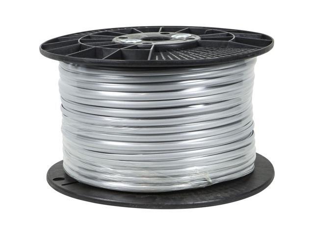 Monoprice 4 Conductor Stranded Bulk Phone Cable - 1000 Feet - Silver, 28AWG, Flat Cable