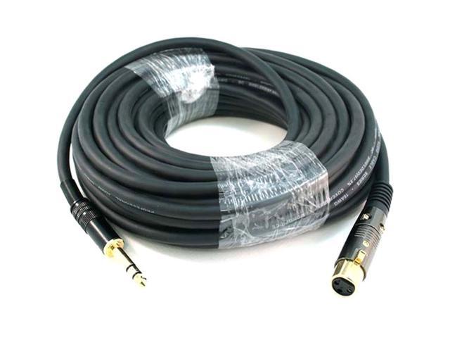 Monoprice XLR Female to 1/4in TRS Male Cable - 50 Feet 16AWG, Gold Plated - Premier Series