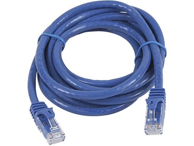Monoprice Flexboot Cat5e Ethernet Patch Cable - Network Internet Cord - RJ45, Stranded, 350Mhz, UTP, Pure Bare Copper Wire, 24AWG, 7ft, Blue