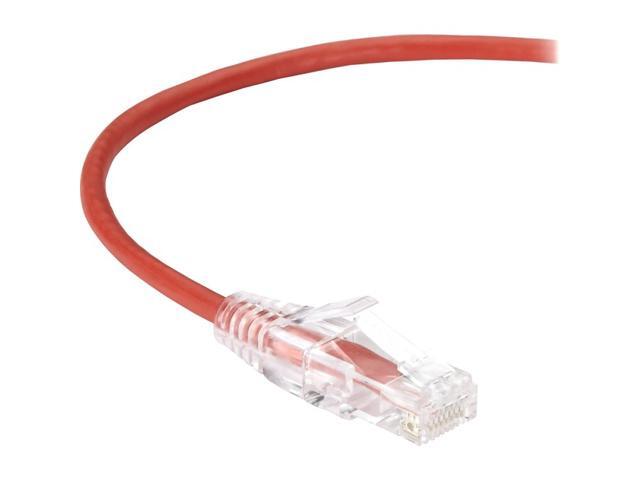 Black Box C6PC28-RD-07 CAT6 250-MHz 28-AWG Stranded Ethernet Patch Cable - Unshielded, PVC, Snagless Boot, Red, 7 ft.