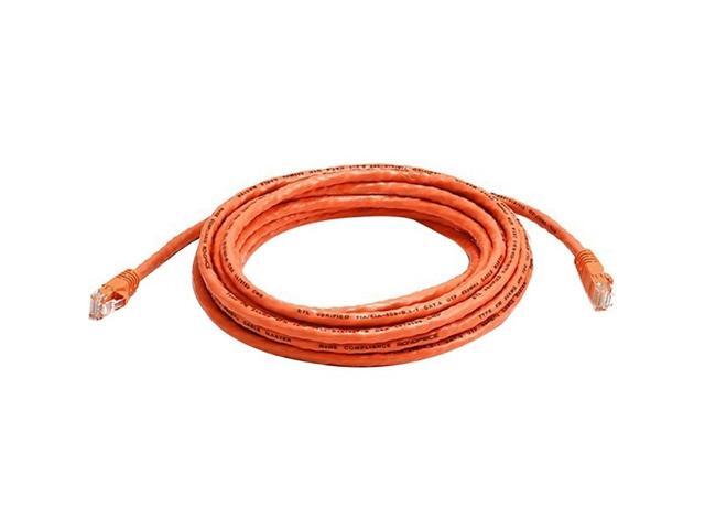 Monoprice Cat6 Ethernet Patch Cable - 14 Feet - Orange Network Internet Cord - RJ45, Stranded, 550Mhz, UTP, Pure Bare Copper Wire, 24AWG