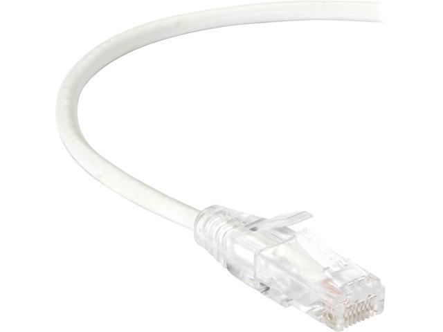 Black Box C6APC28-WH-01 CAT6A 28-AWG 500-MHz Stranded Ethernet Patch Cable - Unshielded, PVC, Snagless Boot, White, 1 ft.