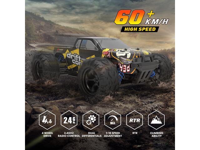 DEERC Brushless RC Cars 300E 60KM/H High Speed Remote Control Car 4WD 1:18 Scale Monster Truck for Kids Adults, All Terrain Off Road Truck with...