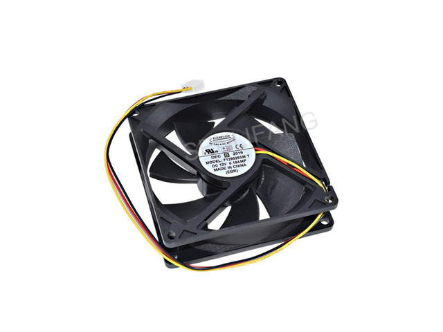Ventilador enfriador de servidor de 3 cables Everflow F129025SMT DC 12V 0.18A 90x90x25mm