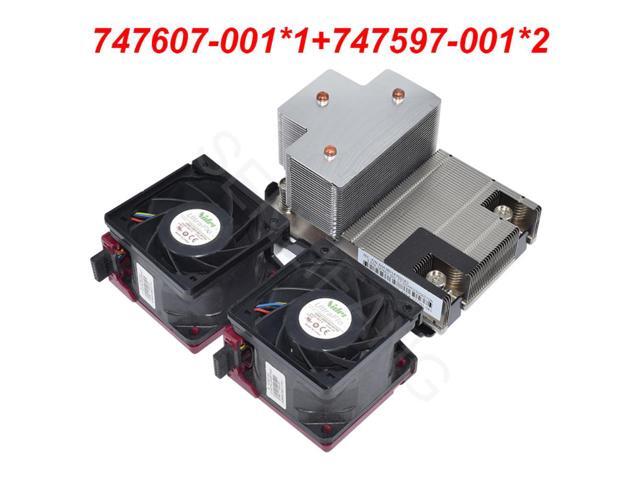 Dos ventilador de refrigeraciÃ³n 747597-001*2 sacÃ³ condiciÃ³n y disipador de calor 747607-001*1 nuevo para HP DL380 DL380p G9 Xeon CPU Kit