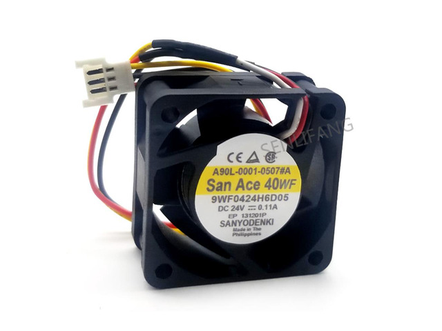 Nuevo para 9WF0424H6D05 4020 24V DC 0.11A 3-P ventilador de refrigeración axial impermeable