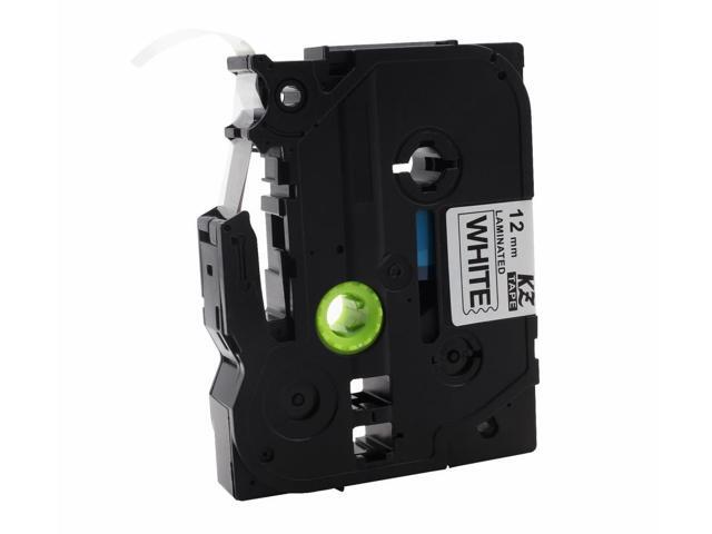 Negro sobre blanco etiqueta cinta para Hermano P-Touch PT-1090BK PT1100 PT-1100