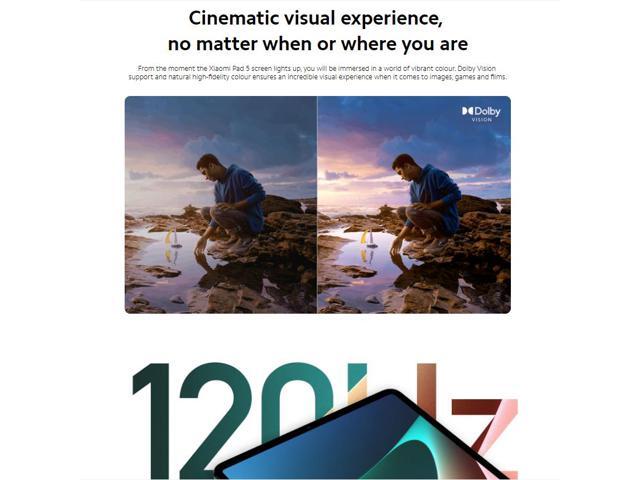 Xiaomi Mi Pad 5 11.0-inch 2560x1600P LCD Display Tablet 6GB 128GB 8720mAh Battery Android 11-Black