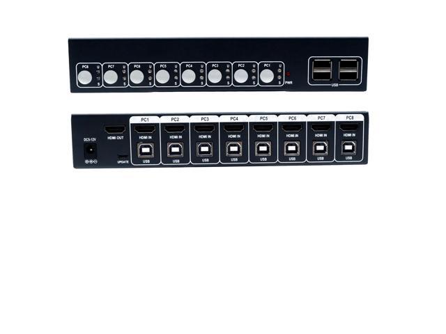 PW-SH0801KHDMI KVM SWITCH 4K@30Hz USB 1.1 Support Wireless Keyboard Mouse