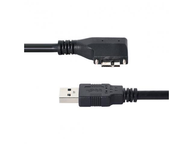 CY 3.0M Dual Screws 90 Degree Left Angled Micro USB Mount to USB3.0 Data Cable for Industrial Camera U3-054-LE-3.0M