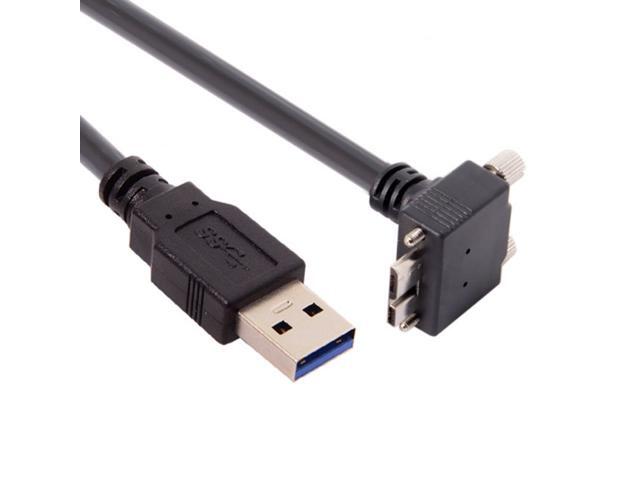 CY 5.0M 90 Degree Up Angled Micro USB Screw Mount to 3.0 Data Cable for Industrial Camera U3-044-UP-5.0M