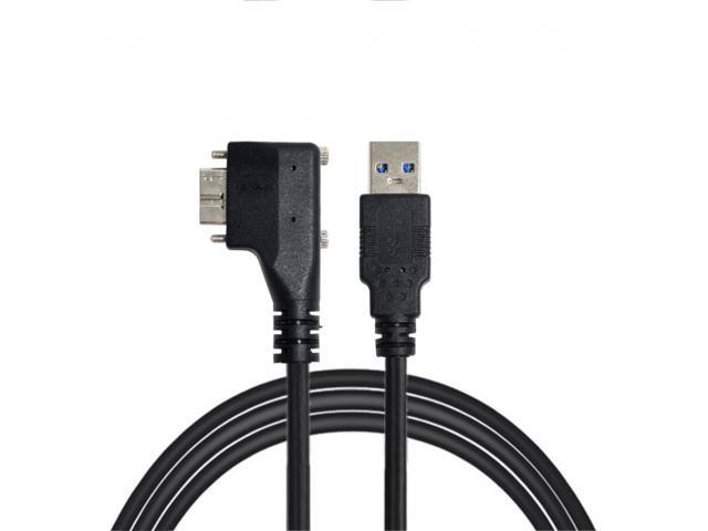 CY 5.0M Dual Screws 90 Degree Right Angled Micro USB Mount to USB3.0 Data Cable for Industrial Camera U3-054-RI-5.0M