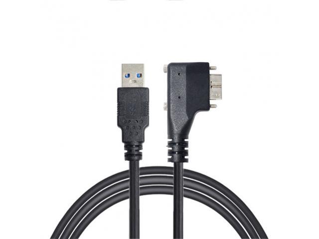 CY 3.0M Dual Screws 90 Degree Left Angled Micro USB Mount to USB3.0 Data Cable for Industrial Camera U3-054-LE-3.0M