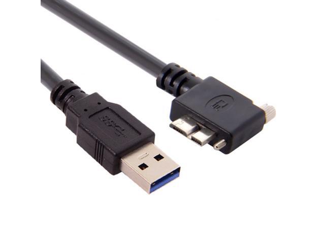 CY 3.0M 90 Degree Left Angled Micro USB Screw Mount to 3.0 Data Cable for Industrial Camera U3-044-LE-3.0M
