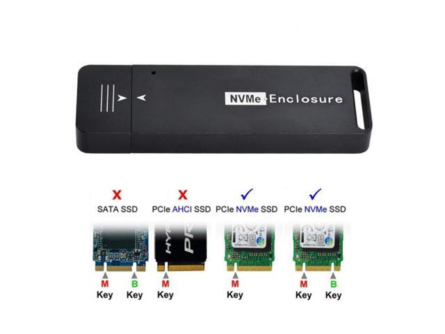 CY USB 3.1 Gen2 10Gbps to NVME PCI-E M-Key Solid State Drive External Enclosure 2230/2242mm U3-047