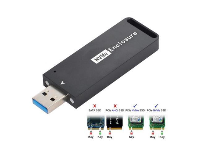 CY USB 3.1 Gen2 10Gbps to NVME PCI-E M-Key Solid State Drive External Enclosure 2230/2242mm U3-047