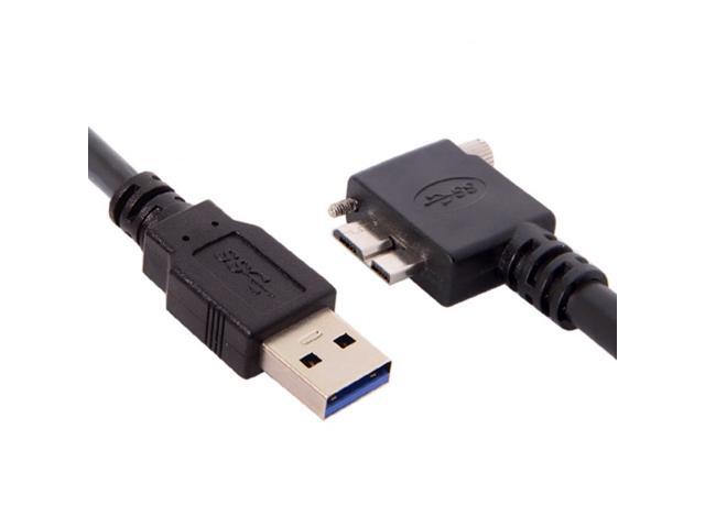 CY 5.0M 90 Degree Right Angled Micro USB Screw Mount to 3.0 Data Cable for Industrial Camera U3-044-RI-5.0M