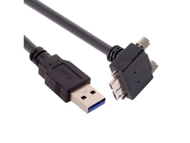 CY 3.0M 90 Degree Down Angled Micro USB Screw Mount to 3.0 Data Cable for Industrial Camera U3-044-DN-3.0M