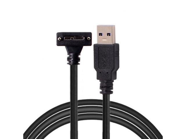 CY 5.0M 90 Degree Down Angled Micro USB Screw Mount to 3.0 Data Cable for Industrial Camera U3-044-DN-5.0M