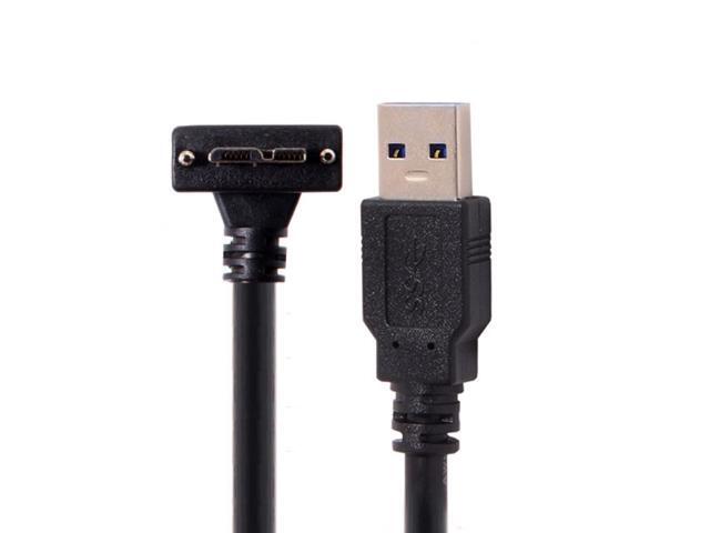 CY 3.0M 90 Degree Up Angled Micro USB Screw Mount to 3.0 Data Cable for Industrial Camera U3-044-UP-3.0M