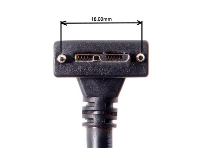 CY 5.0M 90 Degree Down Angled Micro USB Screw Mount to 3.0 Data Cable for Industrial Camera U3-044-DN-5.0M
